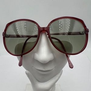 Vintage Shuron Burgundy Oval Sunglasses Frames 702 Red Door
